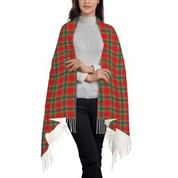 ScotsTee Shop Scottish McLean of Duart Modern Solf Tartan Plaid Tassel Winter Scarf