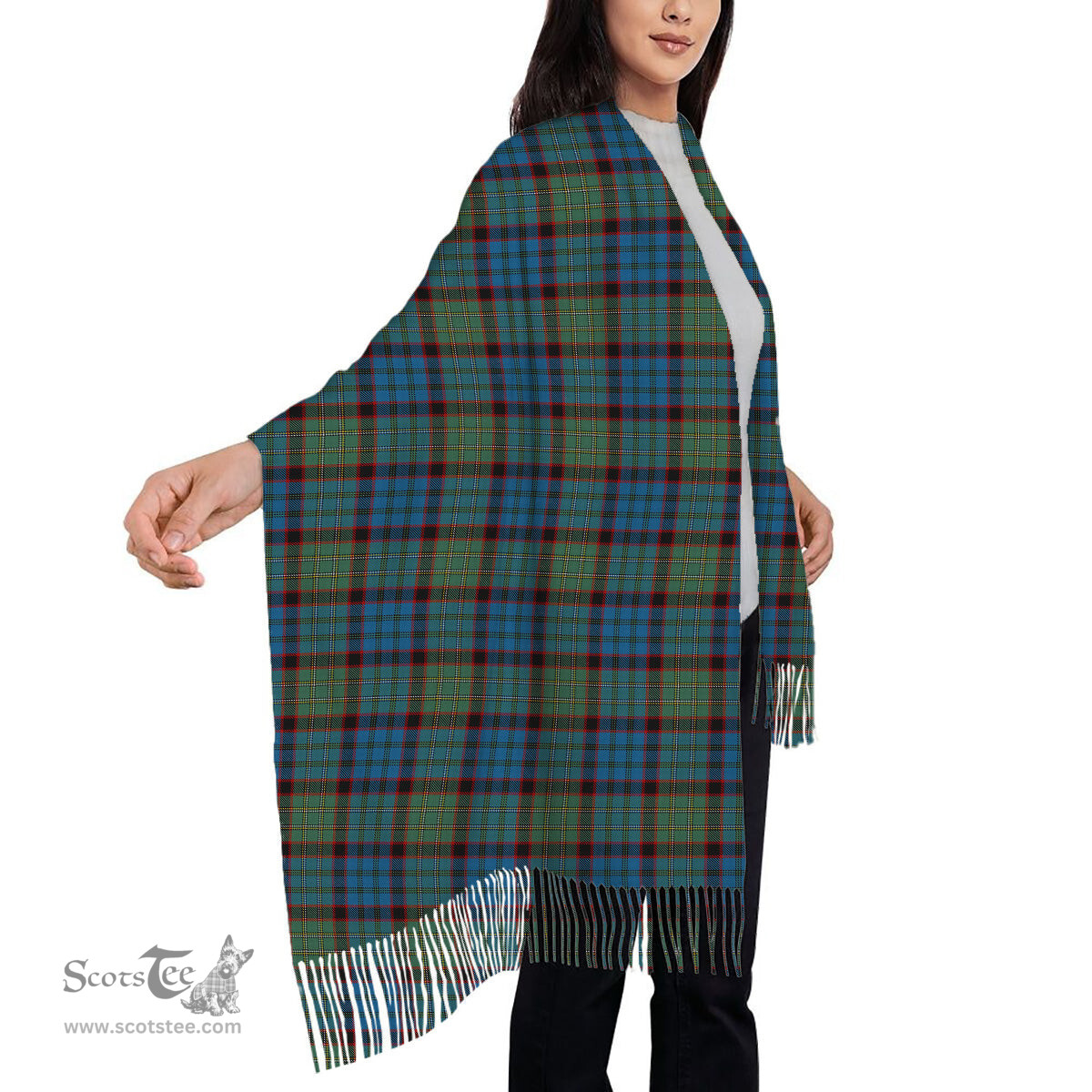 ScotsTee Shop Scottish MacNeacail Hunting Solf Tartan Plaid Tassel Winter Scarf