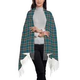 ScotsTee Shop Scottish Thomson Blue Ancient Clan Solf Tartan Plaid Tassel Winter Scarf