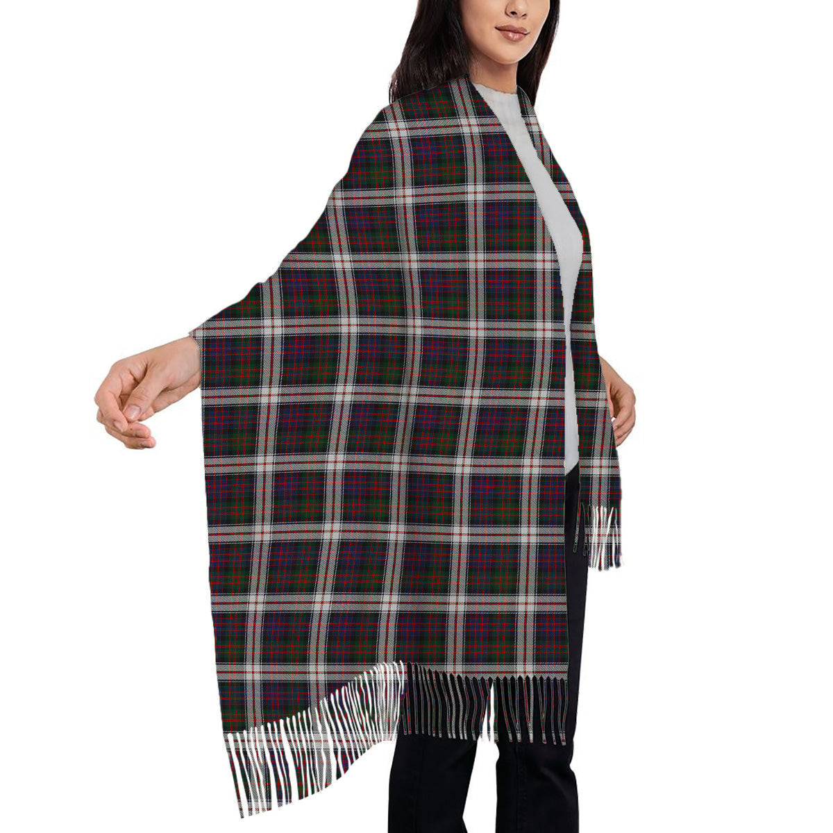 ScotsTee Shop Scottish MacDonald Dress Solf Tartan Plaid Tassel Winter Scarf