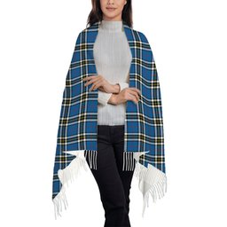 ScotsTee Shop Scottish MacTavish Dress Modern Solf Tartan Plaid Tassel Winter Scarf