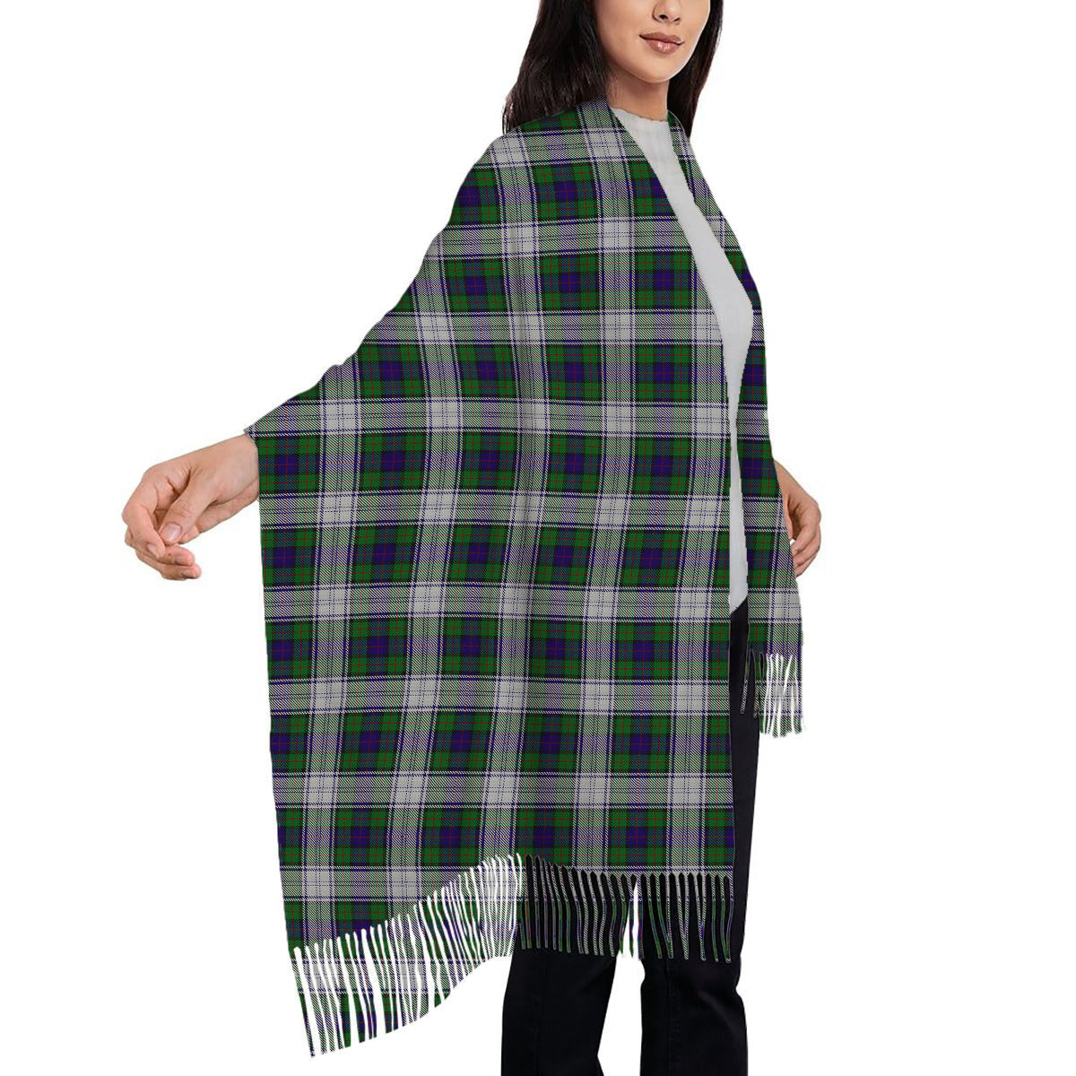 ScotsTee Shop Scottish Murray of Atholl Dress Solf Tartan Plaid Tassel Winter Scarf