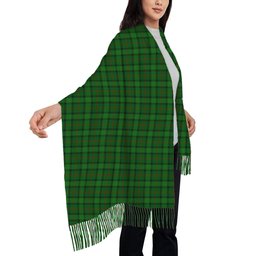 ScotsTee Shop Scottish Ross Hunting 3 Solf Tartan Plaid Tassel Winter Scarf