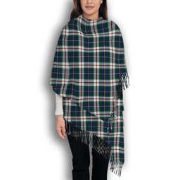 ScotsTee Shop Scottish MacLeod Of Californian Modern Solf Tartan Plaid Tassel Winter Scarf