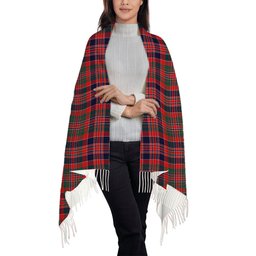 ScotsTee Shop Scottish McDonald of Boisdale Modern Solf Tartan Plaid Tassel Winter Scarf