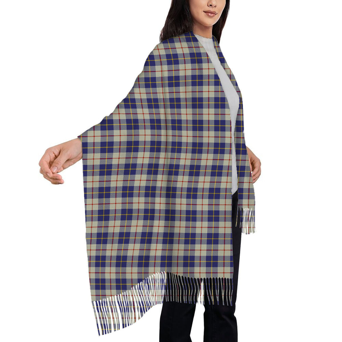ScotsTee Shop Scottish MacRae of Conchra Solf Tartan Plaid Tassel Winter Scarf