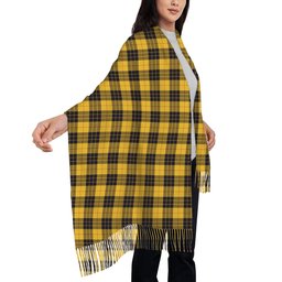 ScotsTee Shop Scottish MacLeod of Lewis Ancient SC Solf Tartan Plaid Tassel Winter Scarf