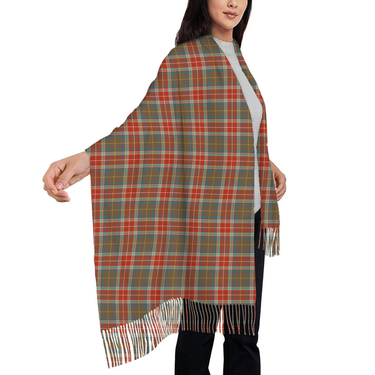 ScotsTee Shop Scottish Muirhead Hunting Ancient Solf Tartan Plaid Tassel Winter Scarf
