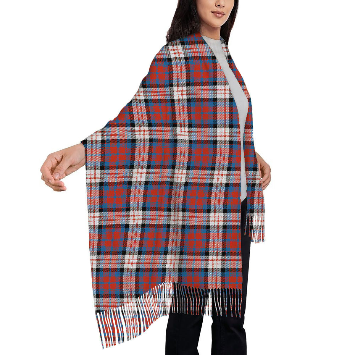 ScotsTee Shop Scottish McDonald Dress Irish Ancient Solf Tartan Plaid Tassel Winter Scarf