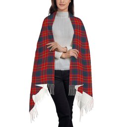 ScotsTee Shop Scottish Pitcairn Heritage Modern Solf Tartan Plaid Tassel Winter Scarf