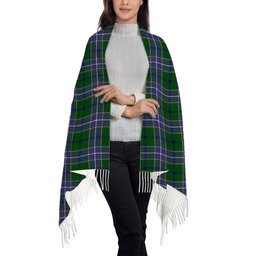 ScotsTee Shop Scottish Wishart Hunting Modern Solf Tartan Plaid Tassel Winter Scarf