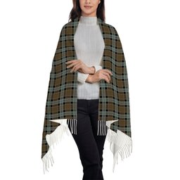ScotsTee Shop Scottish Graham of Menteith Weathered Solf Tartan Plaid Tassel Winter Scarf