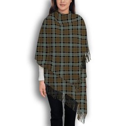 ScotsTee Shop Scottish Graham of Menteith Weathered Solf Tartan Plaid Tassel Winter Scarf