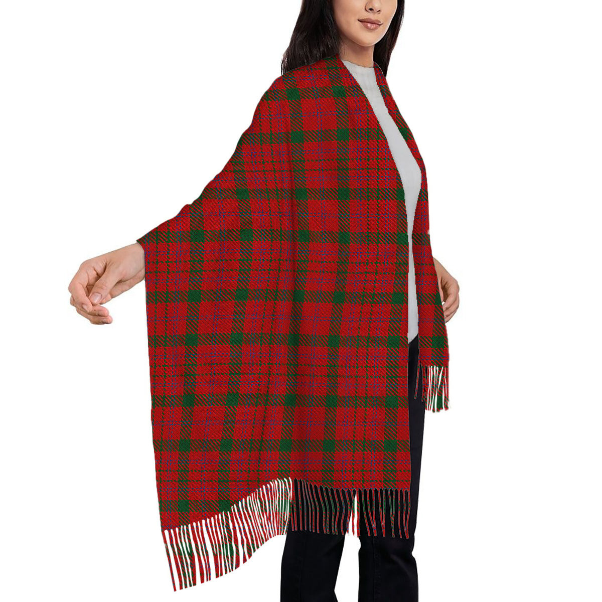 ScotsTee Shop Scottish McDonell of Keppoch Modern Solf Tartan Plaid Tassel Winter Scarf