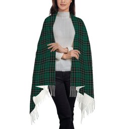 ScotsTee Shop Scottish McLean of Duart Hunting Modern Solf Tartan Plaid Tassel Winter Scarf