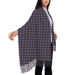 ScotsTee Shop Scottish Yukon (asymmetric) Solf Tartan Plaid Tassel Winter Scarf