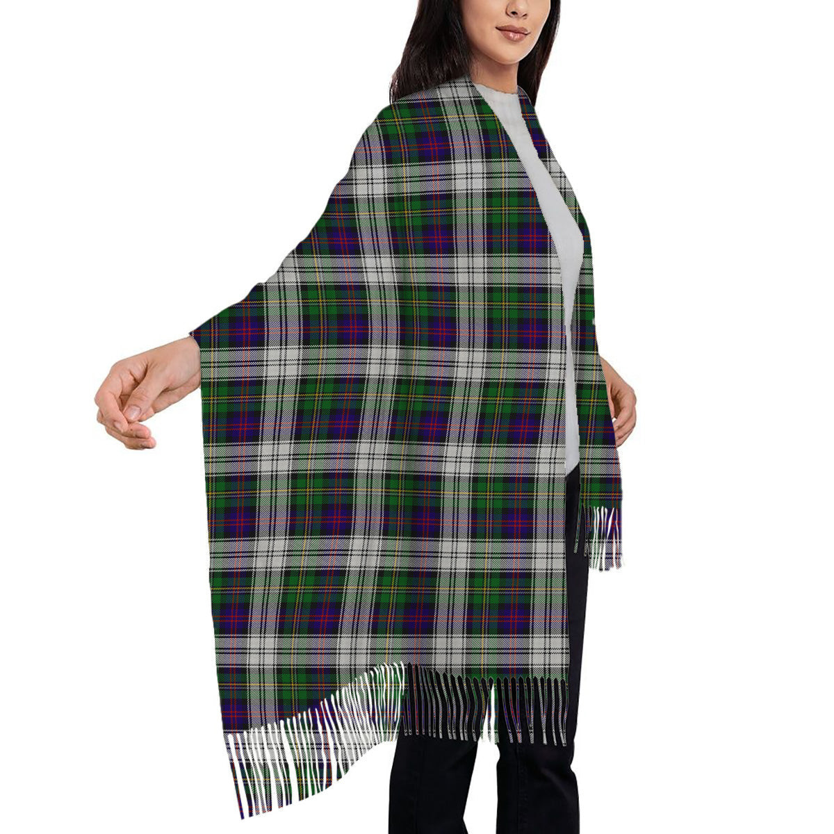 ScotsTee Shop Scottish MacCallum Dress - TD Solf Tartan Plaid Tassel Winter Scarf