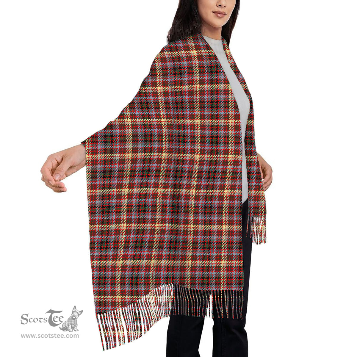 ScotsTee Shop Scottish McKay of Strathnaver Modern Solf Tartan Plaid Tassel Winter Scarf