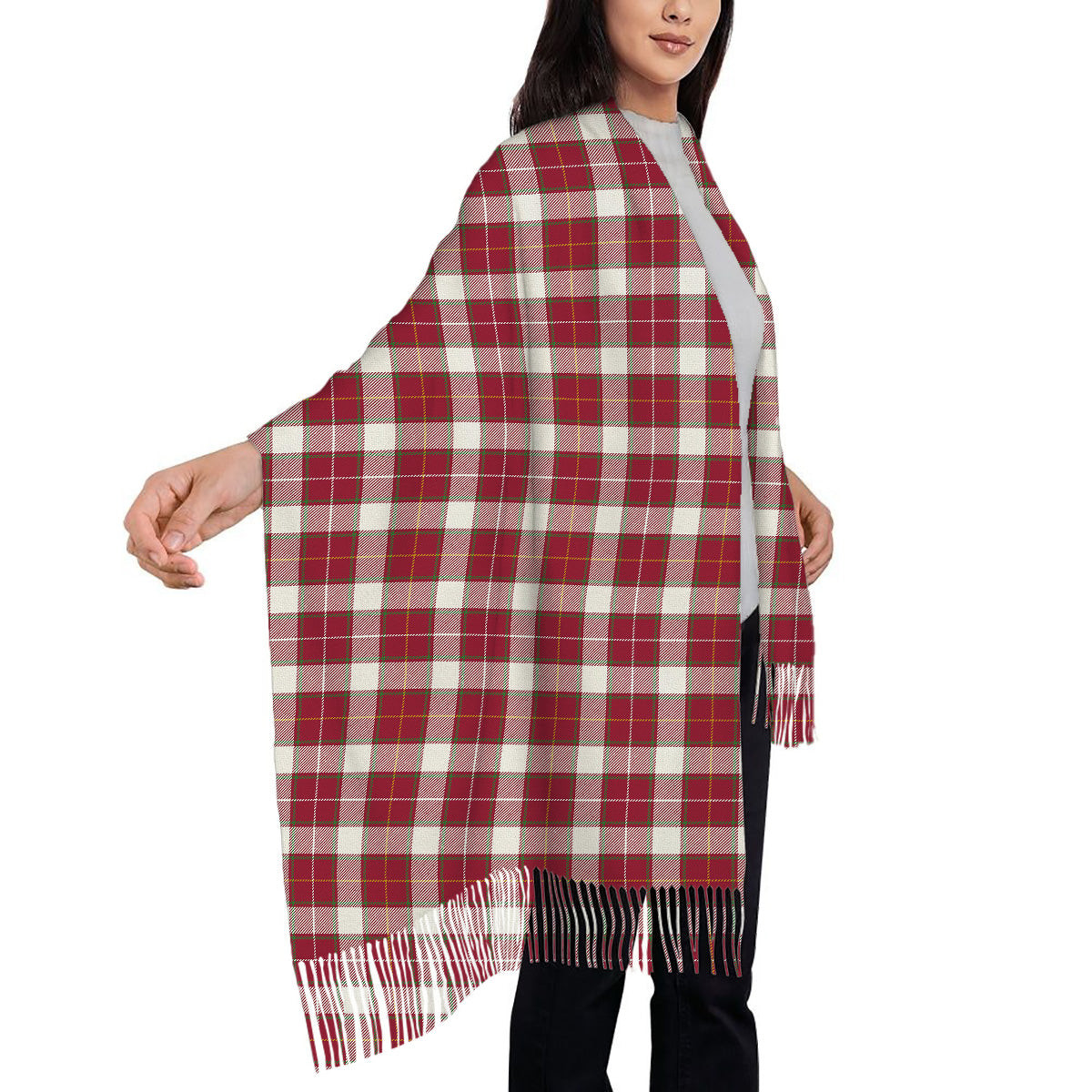 ScotsTee Shop Scottish McFie Dress Modern Solf Tartan Plaid Tassel Winter Scarf
