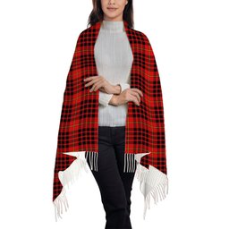ScotsTee Shop Scottish McDonald of Ardnamurchan Modern Solf Tartan Plaid Tassel Winter Scarf
