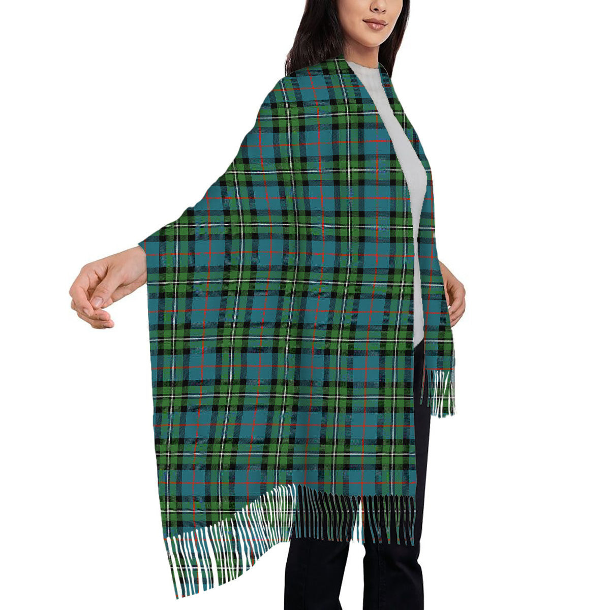 ScotsTee Shop Scottish McPhail Hunting Ancient Solf Tartan Plaid Tassel Winter Scarf