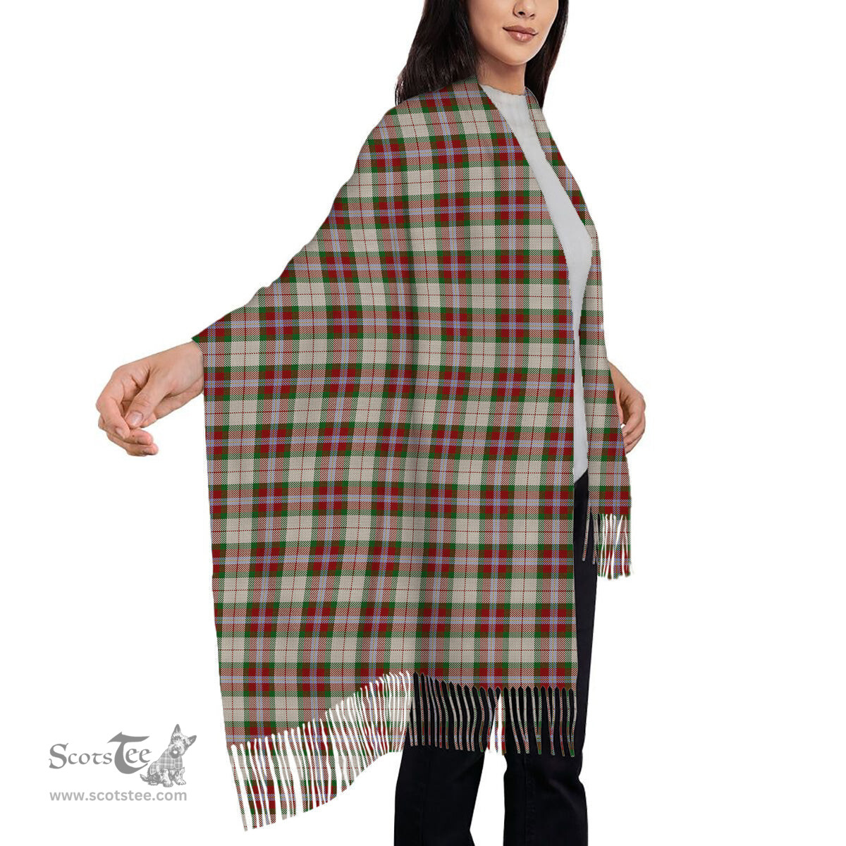 ScotsTee Shop Scottish McLean Dress Solf Tartan Plaid Tassel Winter Scarf