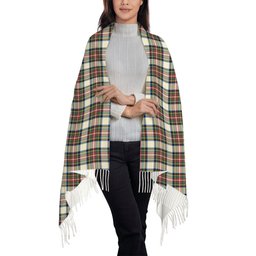 ScotsTee Shop Scottish Stewart Dress Ancient SC Solf Tartan Plaid Tassel Winter Scarf