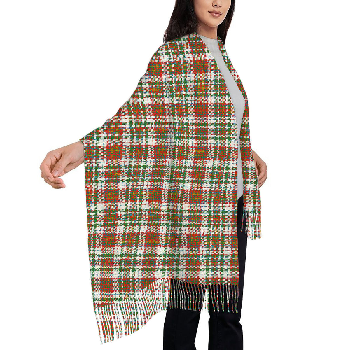 ScotsTee Shop Scottish MacAlister Dress Ancient Solf Tartan Plaid Tassel Winter Scarf