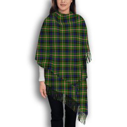 ScotsTee Shop Scottish Reid Green SC Solf Tartan Plaid Tassel Winter Scarf