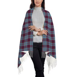 ScotsTee Shop Scottish Royal Canadian Air Force Modern Solf Tartan Plaid Tassel Winter Scarf