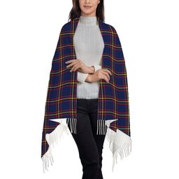 ScotsTee Shop Scottish McLaine of Lochbuie Hunting Modern Solf Tartan Plaid Tassel Winter Scarf