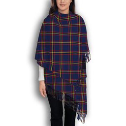 ScotsTee Shop Scottish McLaine of Lochbuie Hunting Modern Solf Tartan Plaid Tassel Winter Scarf