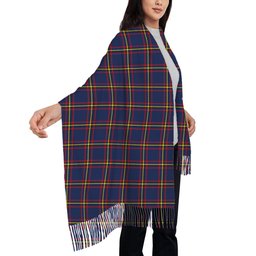 ScotsTee Shop Scottish McLaine of Lochbuie Hunting Modern Solf Tartan Plaid Tassel Winter Scarf