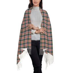 ScotsTee Shop Scottish Robertson Dress #2 Ancient Solf Tartan Plaid Tassel Winter Scarf