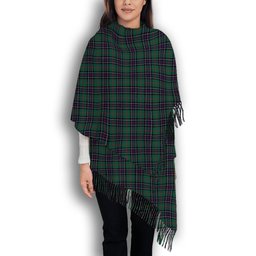 ScotsTee Shop Scottish Sinclair Hunting Modern Clan Solf Tartan Plaid Tassel Winter Scarf