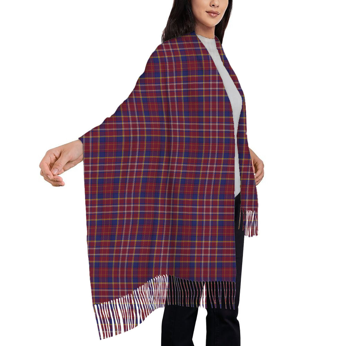 ScotsTee Shop Scottish Ruxton Hunting Solf Tartan Plaid Tassel Winter Scarf