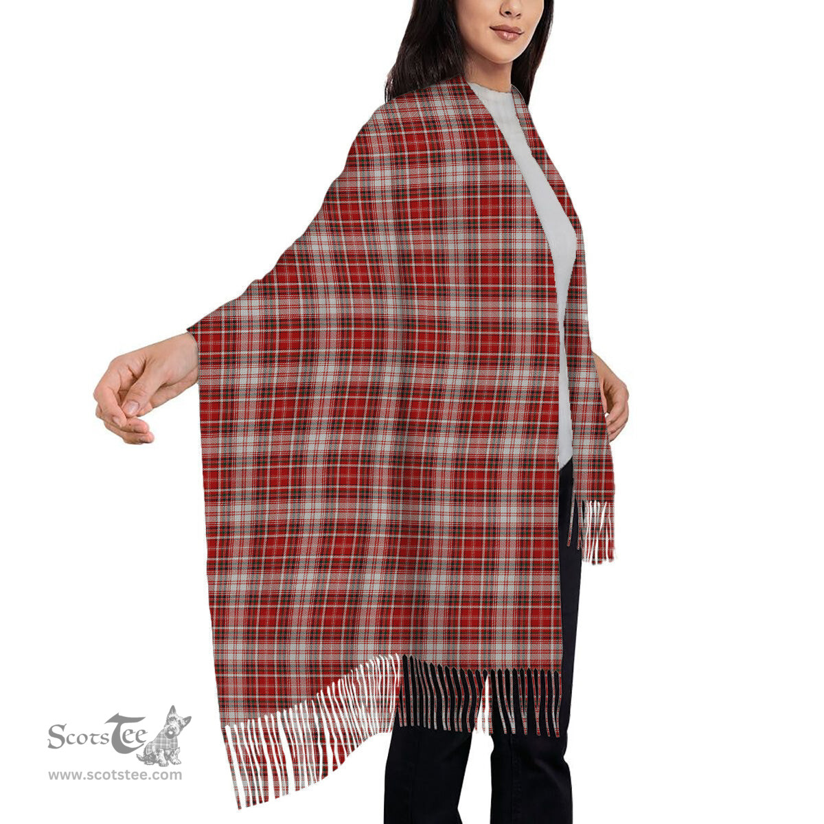 ScotsTee Shop Scottish McDougall Dress Solf Tartan Plaid Tassel Winter Scarf