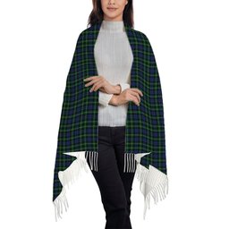 ScotsTee Shop Scottish Graham of Montrose 3 Solf Tartan Plaid Tassel Winter Scarf