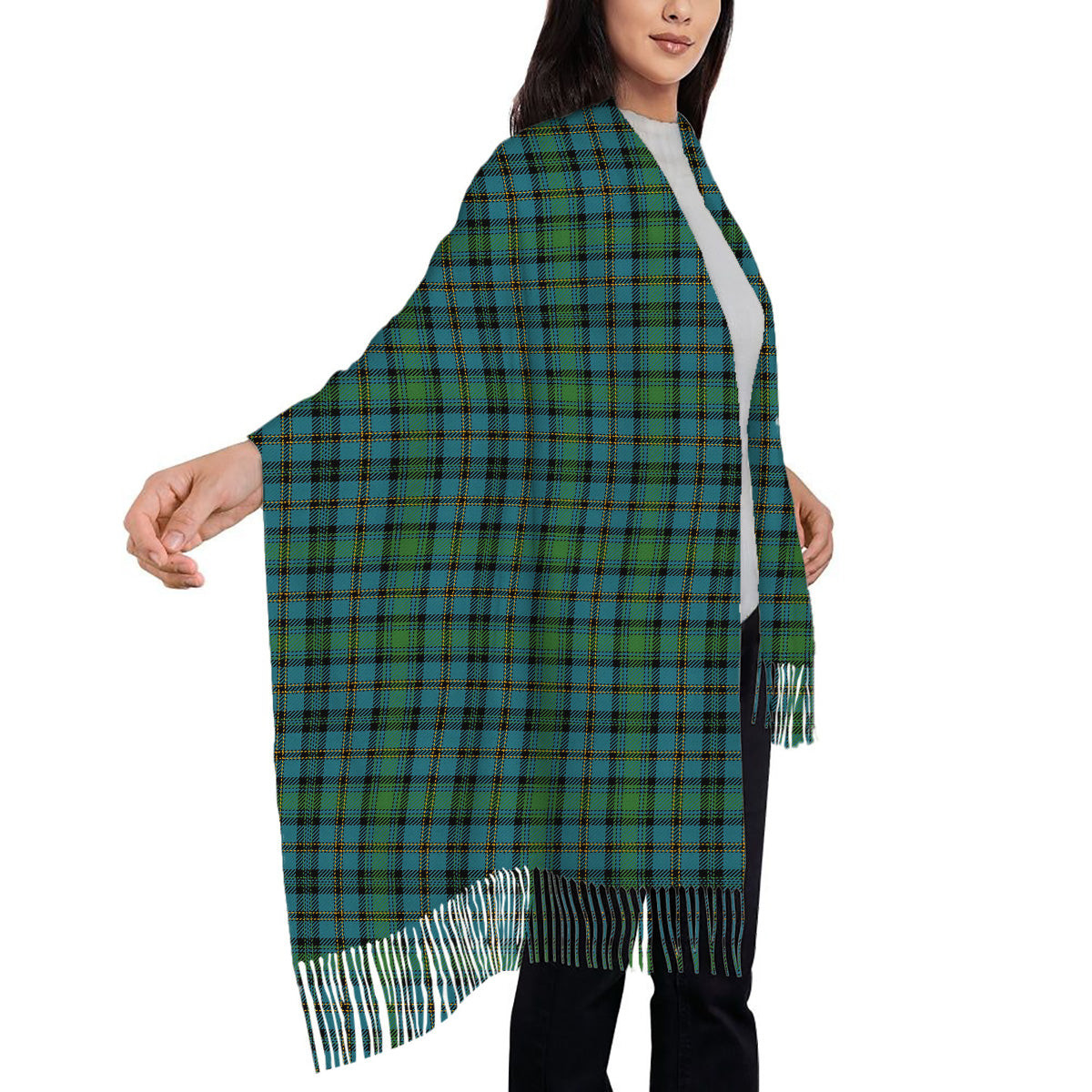 ScotsTee Shop Scottish Hope Vere Ancient Clan Solf Tartan Plaid Tassel Winter Scarf