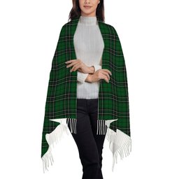 ScotsTee Shop Scottish MacLean of Duart Hunting Solf Tartan Plaid Tassel Winter Scarf