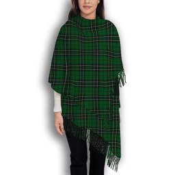 ScotsTee Shop Scottish MacLean of Duart Hunting Solf Tartan Plaid Tassel Winter Scarf
