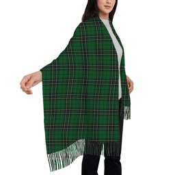 ScotsTee Shop Scottish MacLean of Duart Hunting Solf Tartan Plaid Tassel Winter Scarf