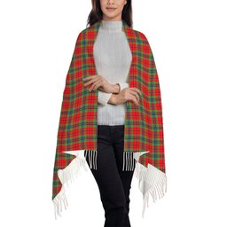 ScotsTee Shop Scottish MacLean of Duart Modern Solf Tartan Plaid Tassel Winter Scarf
