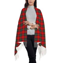 ScotsTee Shop Scottish MacPherson of Cluny Modern Solf Tartan Plaid Tassel Winter Scarf