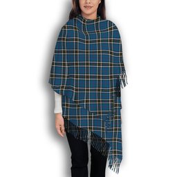 ScotsTee Shop Scottish Thomson Dress Blue Solf Tartan Plaid Tassel Winter Scarf