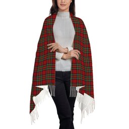 ScotsTee Shop Scottish Stewart Royal Solf Tartan Plaid Tassel Winter Scarf