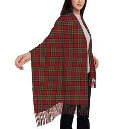 ScotsTee Shop Scottish Stewart Royal Solf Tartan Plaid Tassel Winter Scarf