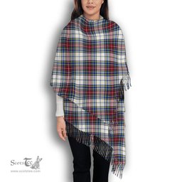 ScotsTee Shop Scottish MacBeth Dress Modern Solf Tartan Plaid Tassel Winter Scarf