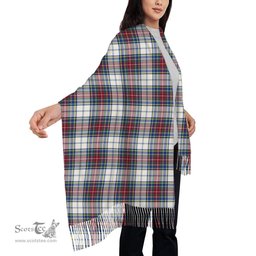 ScotsTee Shop Scottish MacBeth Dress Modern Solf Tartan Plaid Tassel Winter Scarf