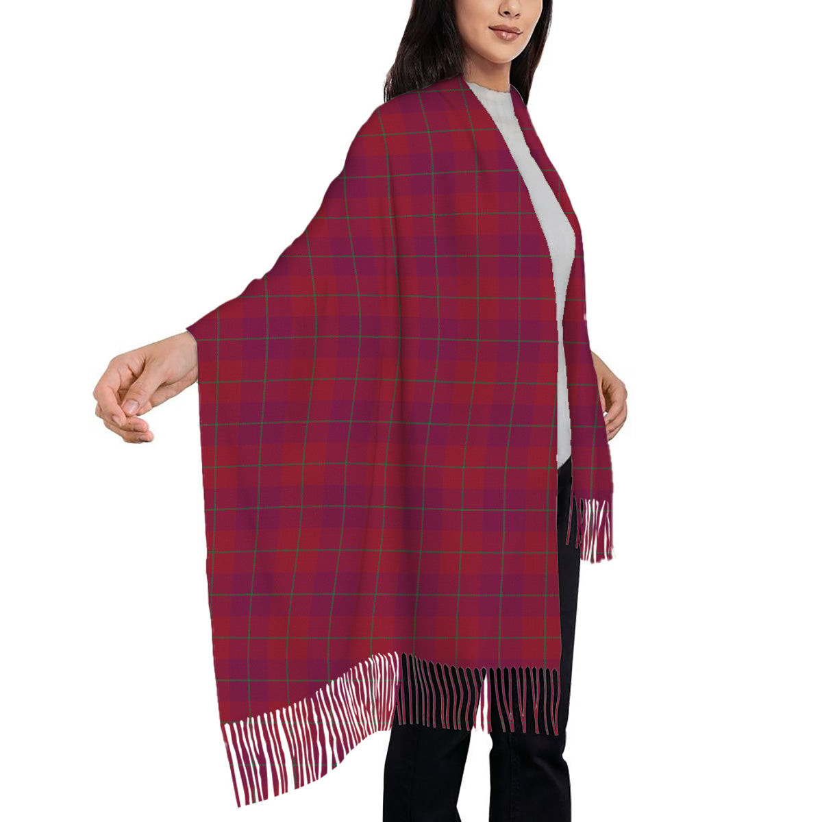 ScotsTee Shop Scottish Stirling of Keir Modern Solf Tartan Plaid Tassel Winter Scarf